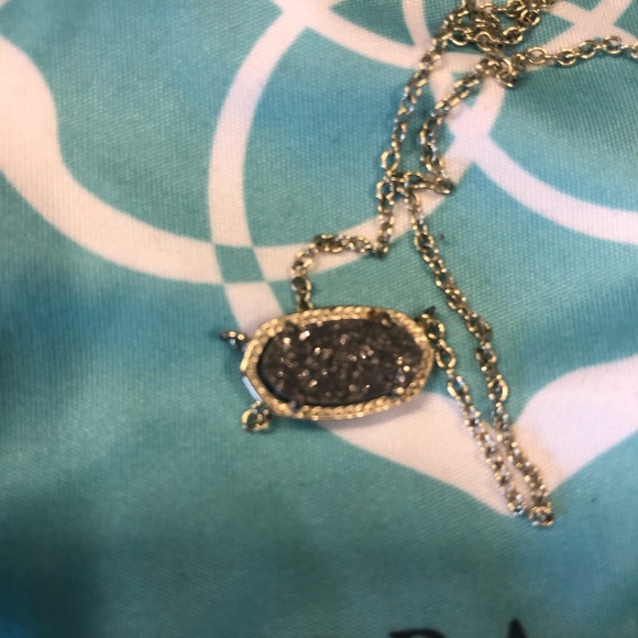 Kendra Scott Elisa necklace in platinum drusy - Picture 3 of 5